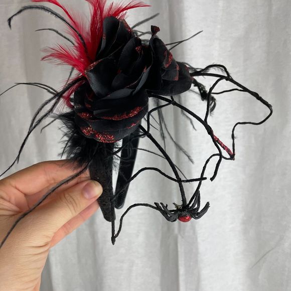 Spiderweb Head Piece Headband Halloween Costume Cobweb - Picture 10 of 11